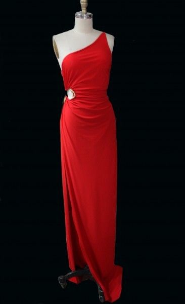 New Year Red Sexy One Shoulder Long Evening Dresses ❤  