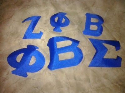 ZETA PHI BETA SIGMA Iron on Greek Letters for Sorority or Fraternity 