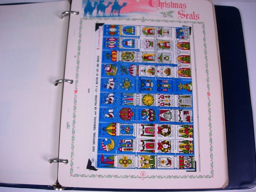 US, 2000+ Christmas Seals on pages/stockpages  