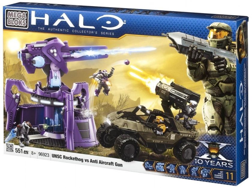 Halo Mega Bloks UNSC Rockethog Vs Anti Aircraft Gun *New*  