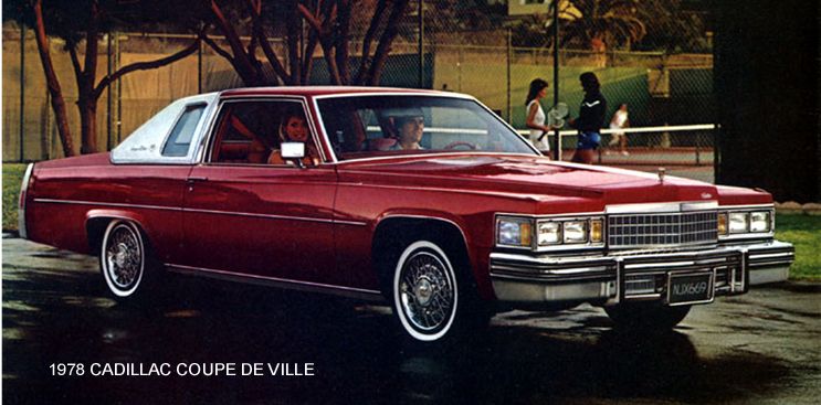 1978 CADILLAC ~ COUPE DE VILLE (MAROON/WHITE) MAGNET  