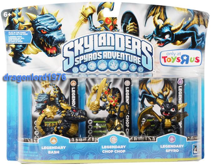   LEGENDARY 3 PACK BASH CHOP CHOP SPYRO EXCLUSIVE TOYS R US SKYLANDER