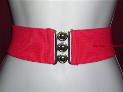 2¼Wide WAIST CINCH BELT Stretch Elastic Fabric RED WHITE BLUE Plus 