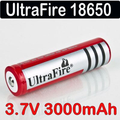 UltraFire 18650 3000mAh Rechargeable Battery 3.7V red  