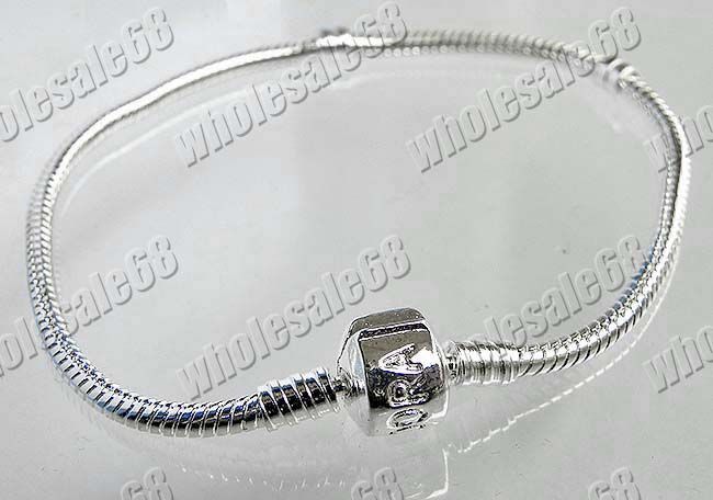 Wholesale jewelry 25x S925(stamp) silver P snake Bracelet fit Chain 21 