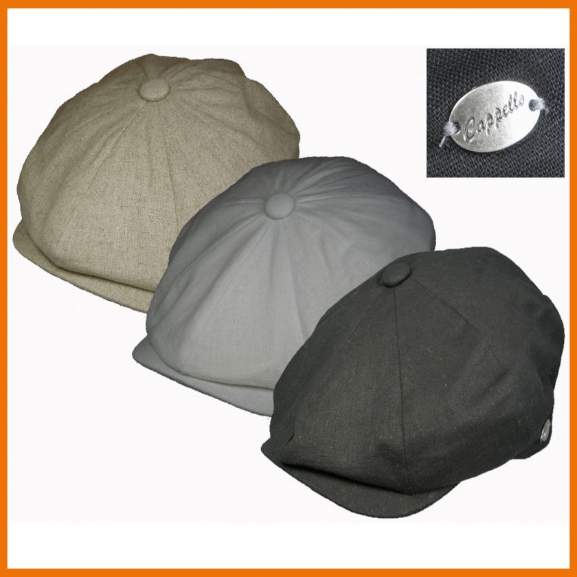 Panel Linen Newsboy Driver Ivy Apple Jack Hats Cap  