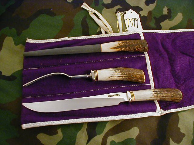 RANDALL KNIFE KNIVES VINTAGE CARVING SET,#7399  