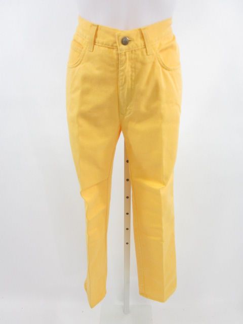 AUTH FENDI Yellow 5 Pocket Style Straight Leg Jeans 31  