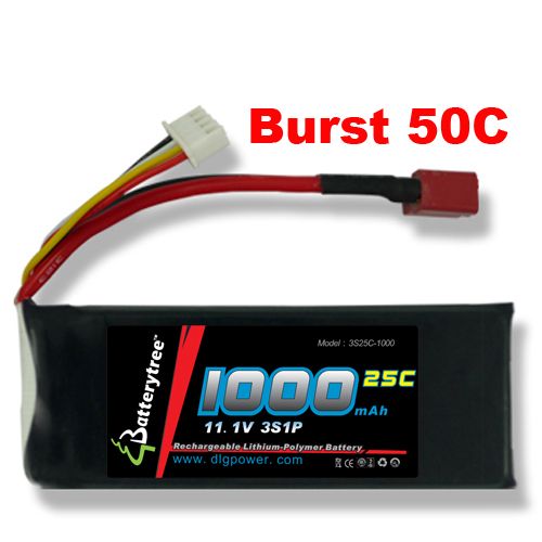 RC Battery 25C 50C 1000mAh 11.1V 3S LiPo High Discharge  