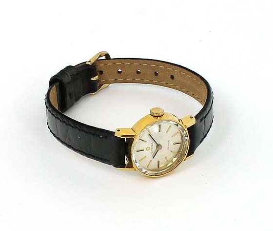 VINTAGE GOLD TONE OMEGA LADIES DE VILLE WRIST WATCH  