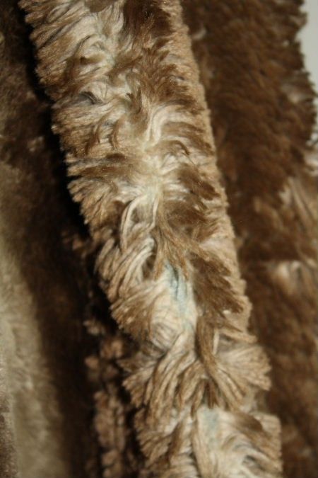 LUXE ~ VTG Genuine SHEARED MUSKRAT Brown FULL LENGTH FUR COAT jacket M 