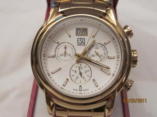 ESQ by Movado SWISS chrono gold band 07301228  