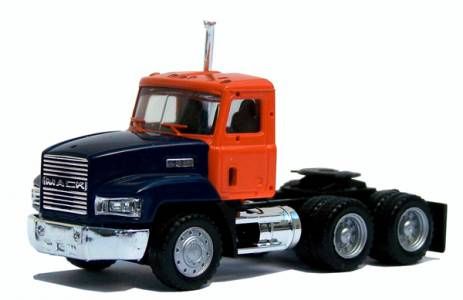 Herpa # 15268 Mack 603 in Roadway Orange, Blue HO MIB  