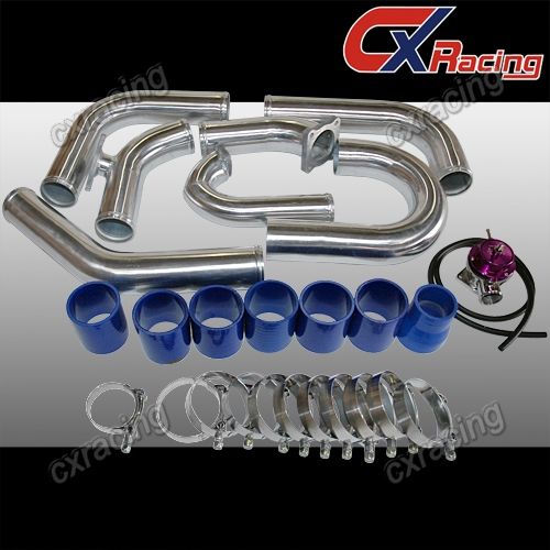 Thick Core , Aluminum Intercooler. 2.5 Aluminum Polished Piping 