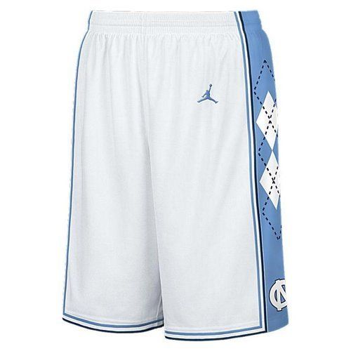 Nike Jordan North Carolina Tar Heels Mens White Basketball Shorts UK M 