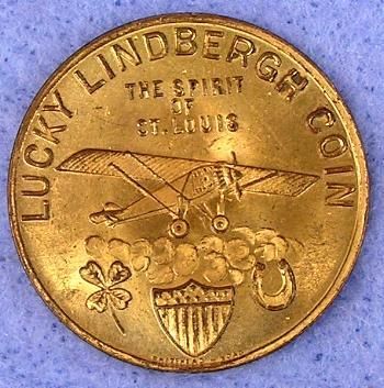 Lucky Lindbergh Coin near Mint Vintage `  