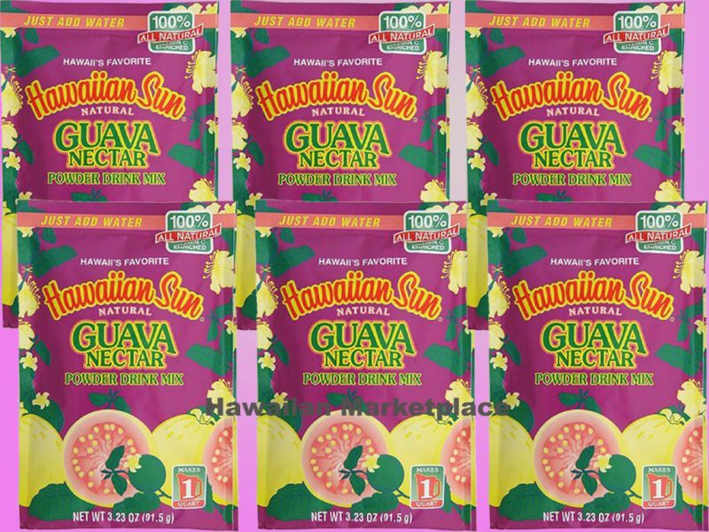 pack Hawaiian Sun GUAVA powder drink mix Hawaii  