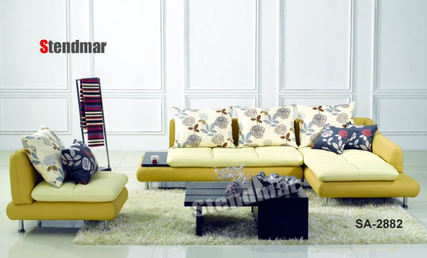 2PC NEW MODERN DESIGN LEATHER SECTIONAL SOFA SA2882  