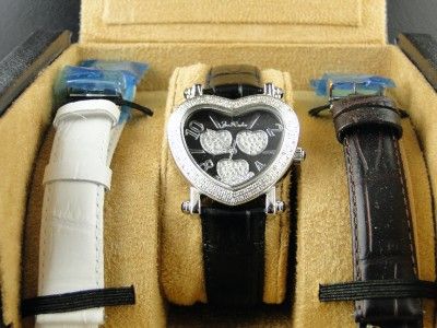 LADIES JOJO/JOE RODEO BLACK JH1 80 DIAMONDS WATCH .75C  