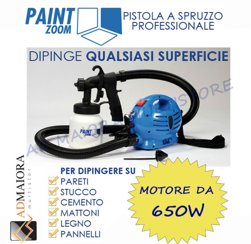   PISTOLA A SPRUZZO PROFESSIONALE PER VERNICIARE PAINTZOOM PITTURA CASA