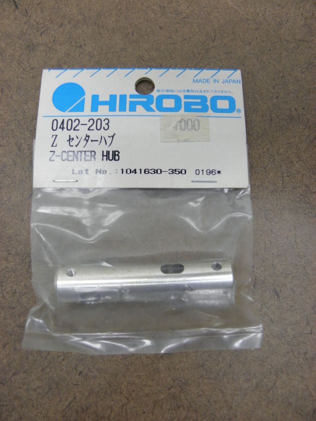 HIROBO SHUTTLE Z PARTS CENTER HUB # 0402 203  