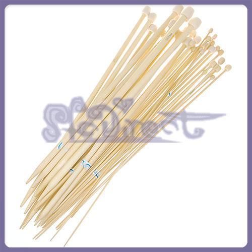 18 Sizes 36cm Bamboo Single Pointed Knitting Needles  