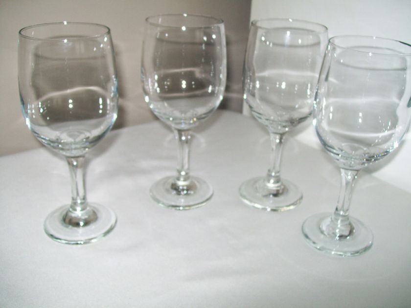 LIBBEY CLEAR WINE WATER GOBLETS 7 1/8 SET 4  