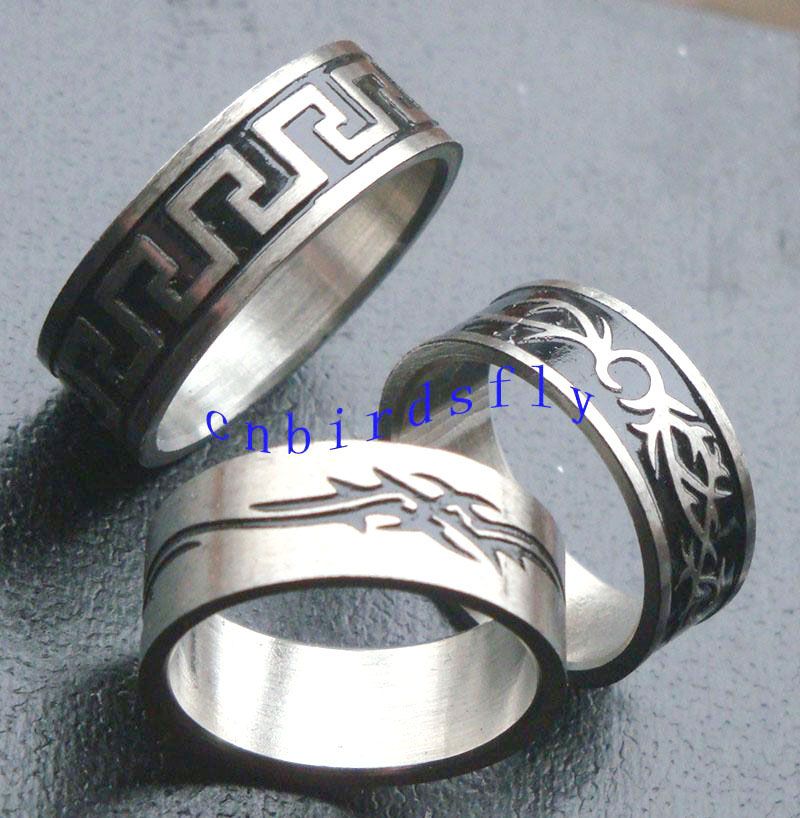 wholesale mixed lots 36PCS stainless steel enamel rings  