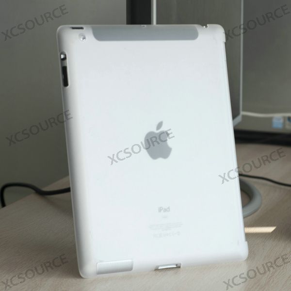 Soft silicone protective skin clear white case for Apple ipad 2 PC124