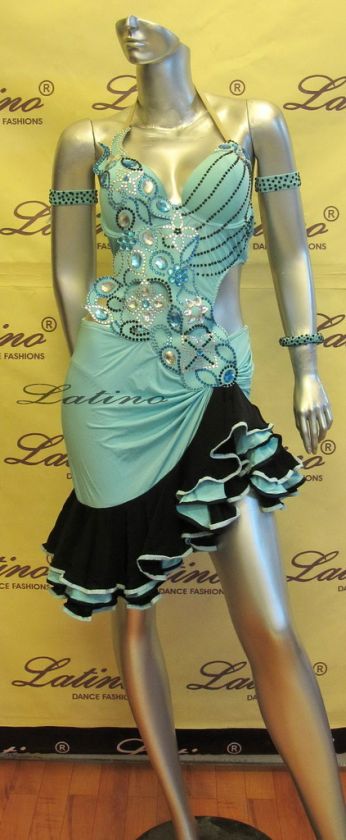 LATIN SALSA(BALLROOM) COMPETITION DRESS SIZE M (LT232N)  