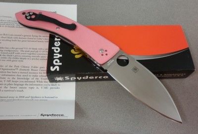 Spyderco Limited Edition Lum Chinese Pink Knife C143GPNP  