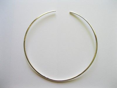 New Shiny Silver Round 4mm Choker Collar Necklace Wire  
