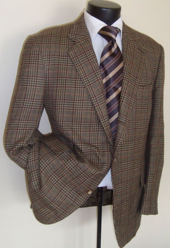 Exquisite plaid Faconnable sports jacket sz Large 42  