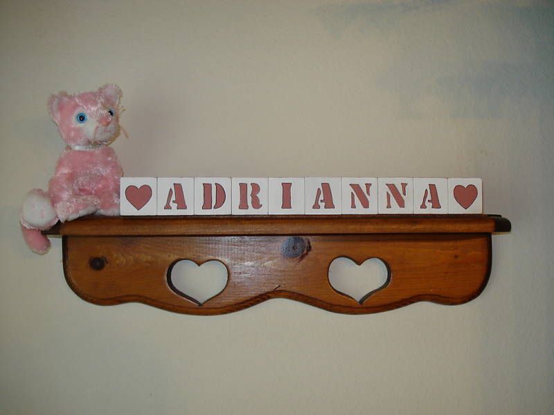 Personalized Baby Blocks ADRIANNA Rose Pink  