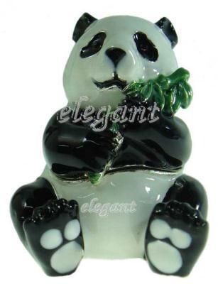 Panda Bear Jewellery Jewelry Jewel Crystals Trinket Box  