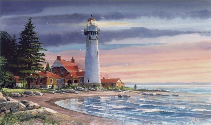 Ocean Beach LIGHTHOUSE 6x10.5 feet Wallpaper Wall Decor Mural 