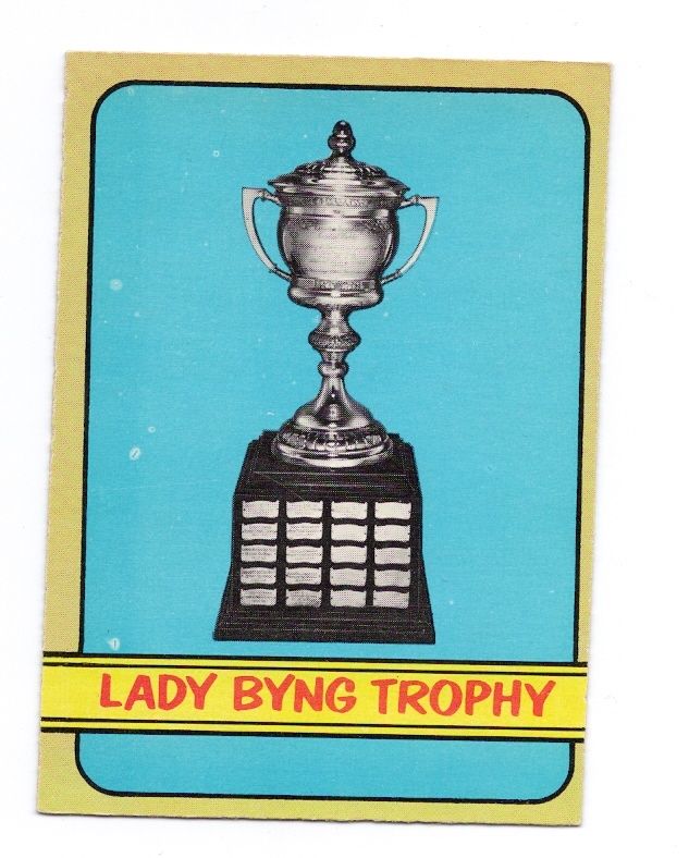 1972 73 OPC # 168 LADY BYNG TROPHY ( RATELLE ) CARD  