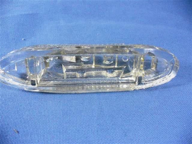 Glass Battleship Candy Container  