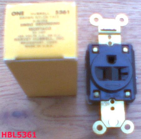 HUBBELL 20 A 125 V HBL5361 5 20R 2 P 5361 RECEPTACLE  