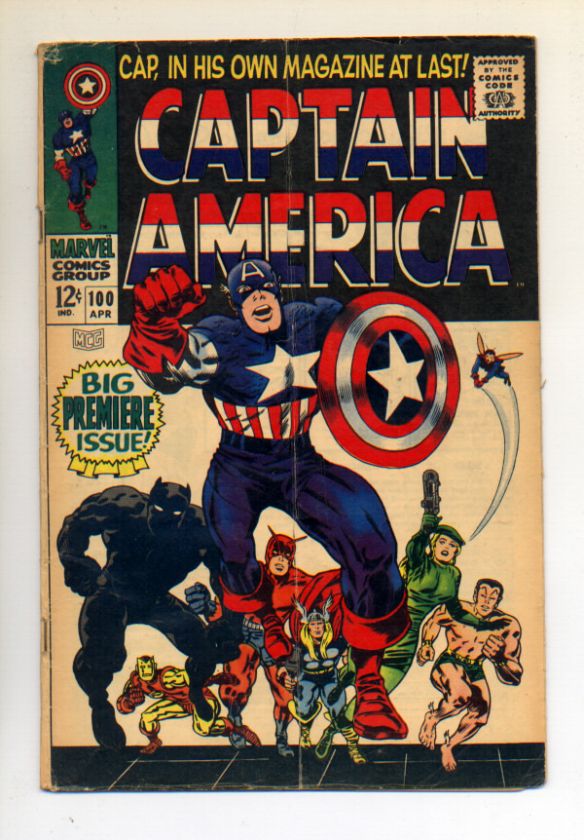 CAPTAIN AMERICA #100 (MARVEL 1967) VG  @ $100  