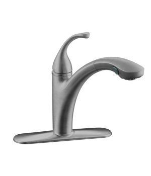 KOHLER K 10433 VS FORTE STAINLESS PULL OUT FAUCET  