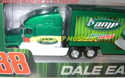 DALE EARNHARDT JR #88 AMP SEMI W/TRAILER HAULER TRUCK BANK DIECAST 