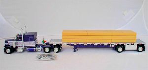 TONKIN PETERBILT 388 Purple silver FLATBED LUMBER 1/53  