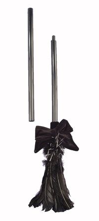 Feather Witch Broom   Witch Costume Accessories  