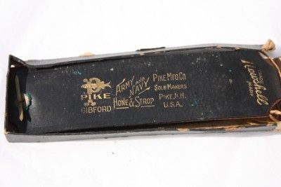 Pike Mfg.Co. Army & Navy Hone and Strop Newshell TrdMk.  