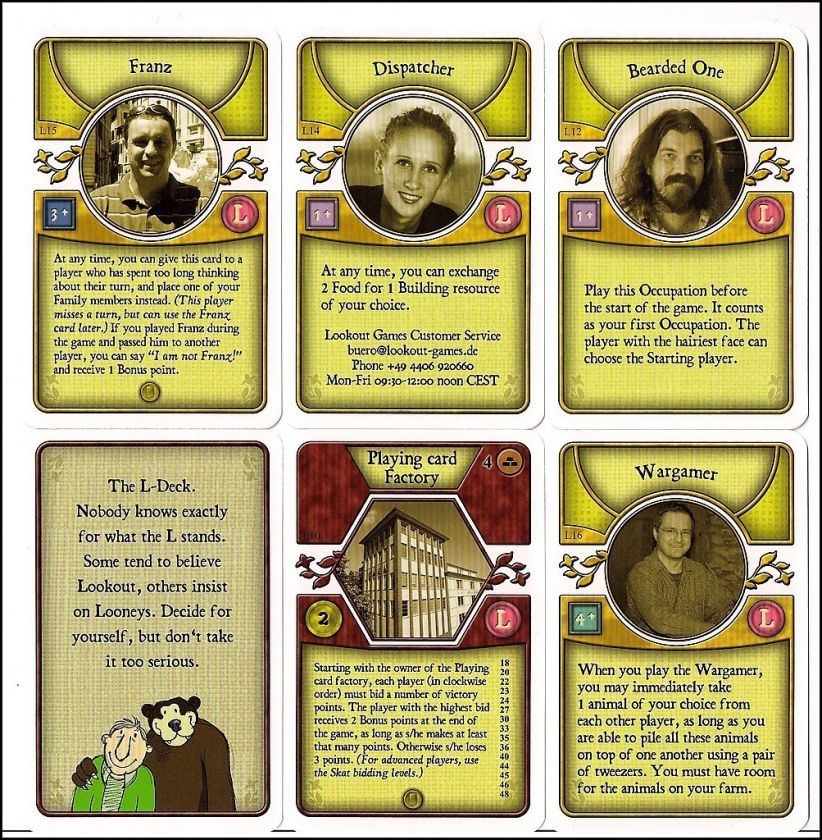 Agricola Board Game L DECK Expansion Cards in Engllish  