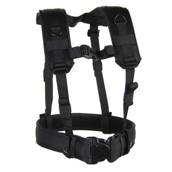 BLACKHAWK LOAD BEARING SUSPENDERS HARNESS BLACK GREEN  