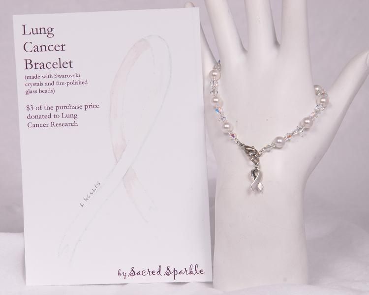Sacred Sparkle Lung Cancer Awareness Bracelet  