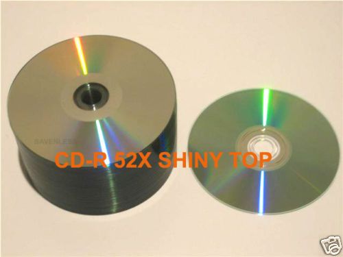 100 HIGH QUALITY 52X CD R CDR SILVER SHINY BLANK MEDIA  