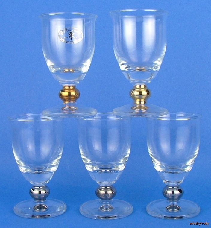 Preziosi Italy Clear Ball Stemmed Cordial Glasses  